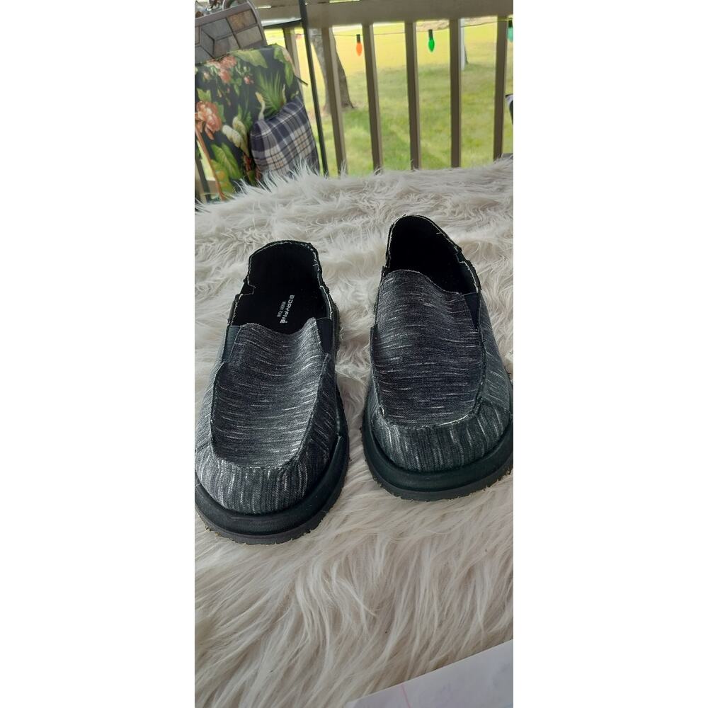 4028)Day Five Baja Black Marled Memory Foam Canvas Casual Slip On Shoes Sz US11